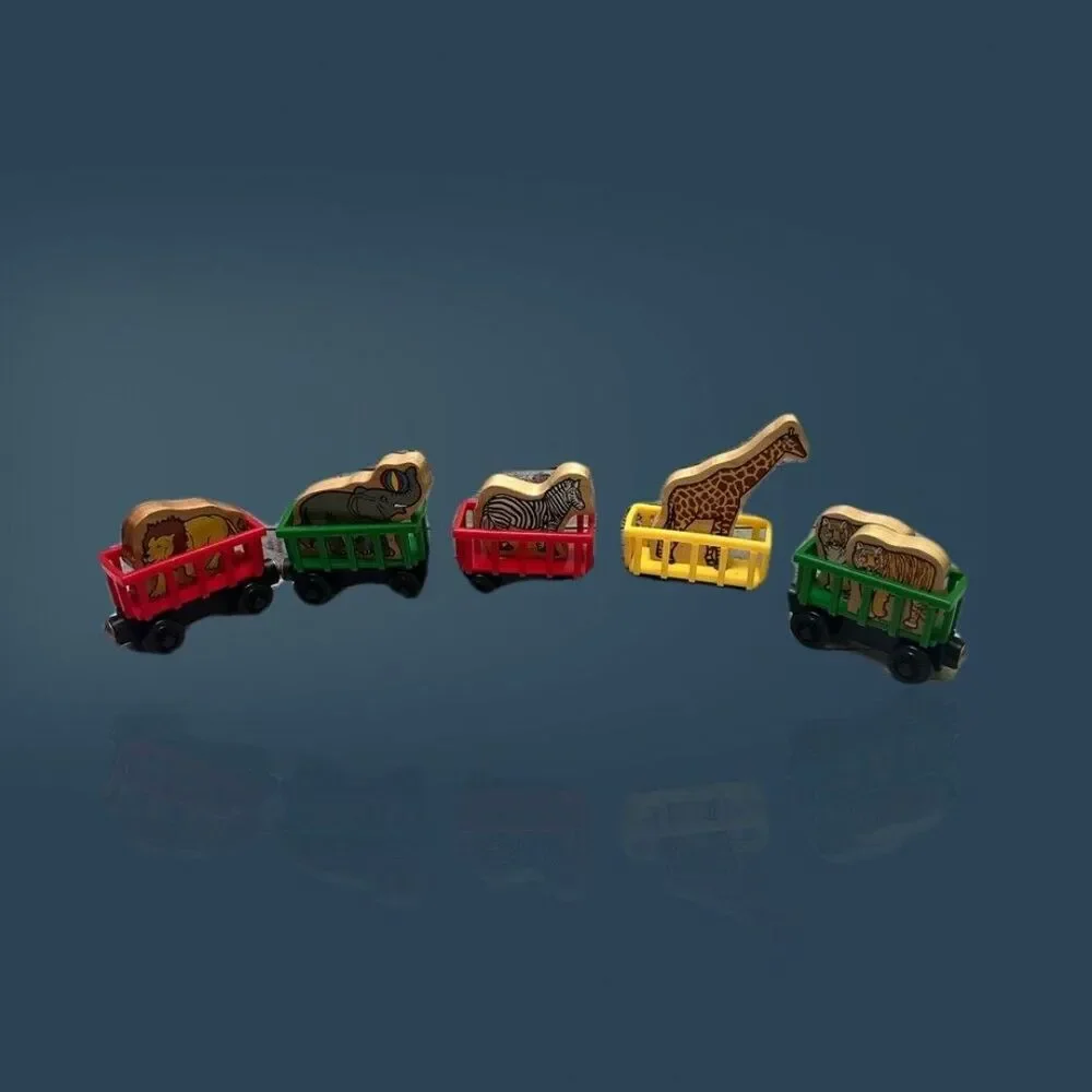 Thomas & Friends Railway Colorful Wooden Animal circus and Train Set vintage
